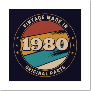 Vintage, Made in 1980 Retro Badge Posters and Art